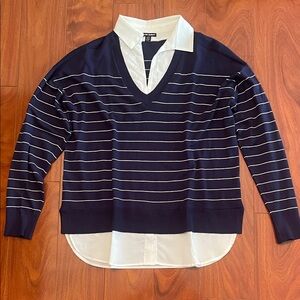 Navy Striped Women’s Sweater